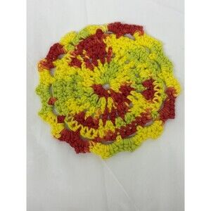 Crochet Pot Holder/Trivet Hot pad handmade Americana table linen serving ware